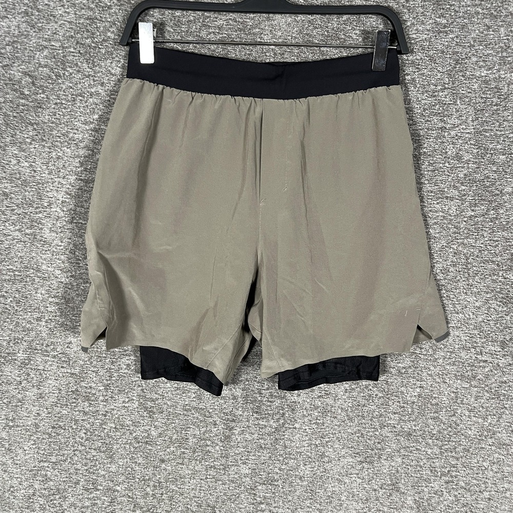 Ten Thousand Shorts Mens‎ S/M? Gray Lined 6" Inseam Athletic Running Zip Pocket
